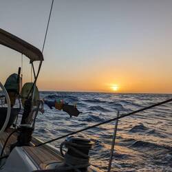 Der Sonnenaufgang in der Morgenschicht...