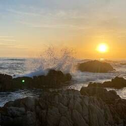 Sunset on the other side of the camping