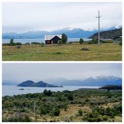 The south shore of Lago General Carrera towards Chile Chico