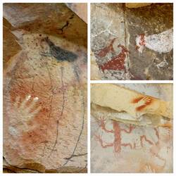 Cueva de las Manos; paintings on the aleros