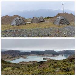Last night's bush camp site / Mirador Laguna Verde