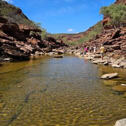 In the national park we hiked down to the Z-bend gorge