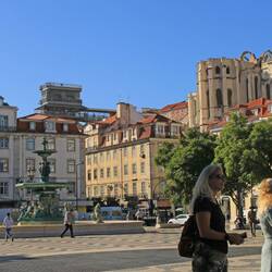 im Hintergrund wieder der Aufzug zur Oberstadt