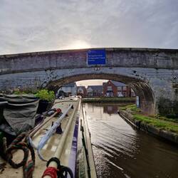 A tight turning on to the Shropshire Union Canal