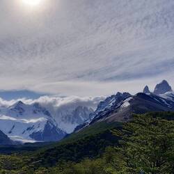 Zum Abschied lässt sich auch der Gipfel des Fitz Roy nochmal blicken