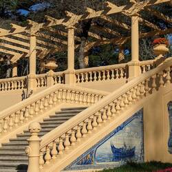 Steps to the pergola in City Park
