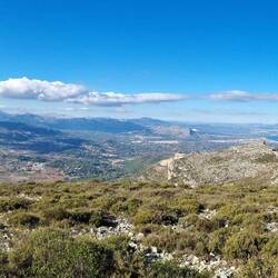 Panoramablick nordwärts - Denia und die Sierras im Hinterland.