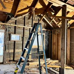 This will be where the new bedroom will be. Little window will b taken out.