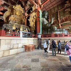 The Buddha statues in the Great Buddha Hall