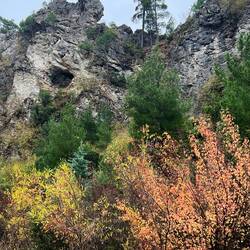 These walls of limestone stand in front of us