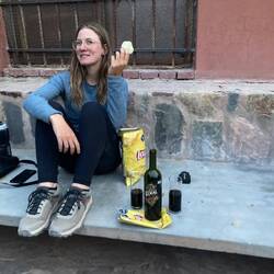 Celebrating the first evening off the Altiplano