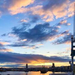 Sunset views on the ferry back to Sliema