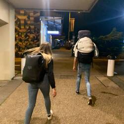 Walking home to Peter's place