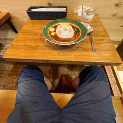 Beef "curry" and a foot bath at the same time, Tsuchiyu Onsen, Fukushima