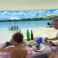 Mittagessen am Strand