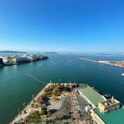 A view from the observation deck of Fukuoka Port Tower
