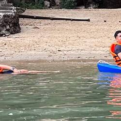 his friend laughs tears