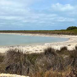 Lake Thetis. Saltwater lake. Home to ancient stromatolites