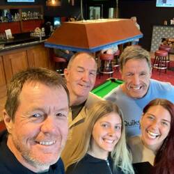 Playing pool in the Lakes Entrance Pub 😃