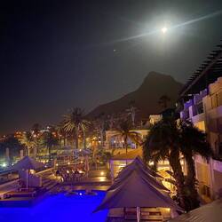 Full moon next to Lions Head