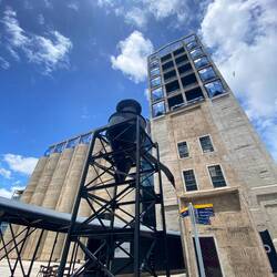 The former silo is now Hotel and Exhibition Hall