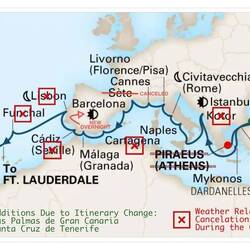 Our final itinerary map looked like this.