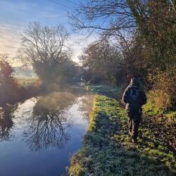 Freezing fog lifting on our morning walk
