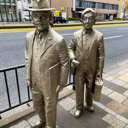 Further statues of historical figures at another bus station in Kagoshima city