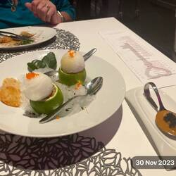 Lime infused Tuna with Liquid Lobster spoon