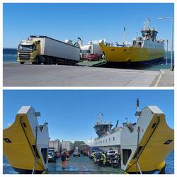 Boarding the ferry