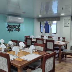 Dining Room of the catamaran