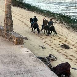 3 Gauchos am Strand zum Mercator für ein Bier