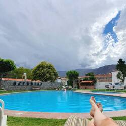 Nothing better than an afternoon spent at the pool...even if it starts raining