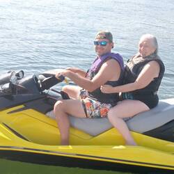Yep, thats me on the Jet Ski with son!