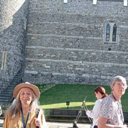Outside Edinburgh Castle, Scotland
