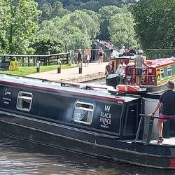 Langollen - old township, canals, boats and bridges.
