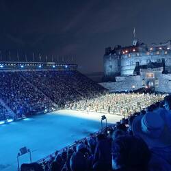 The Annual Edinburgh Tattoo, gathering of all the clans, simply magestic!