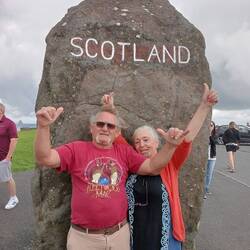 This rock depicts the border between Scotland and England