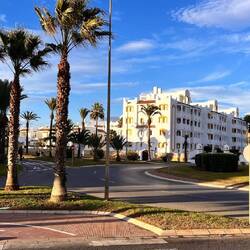Blick auf die Stadthäuser
