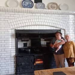 And hows about the fireplace, a main cooking area in the day!