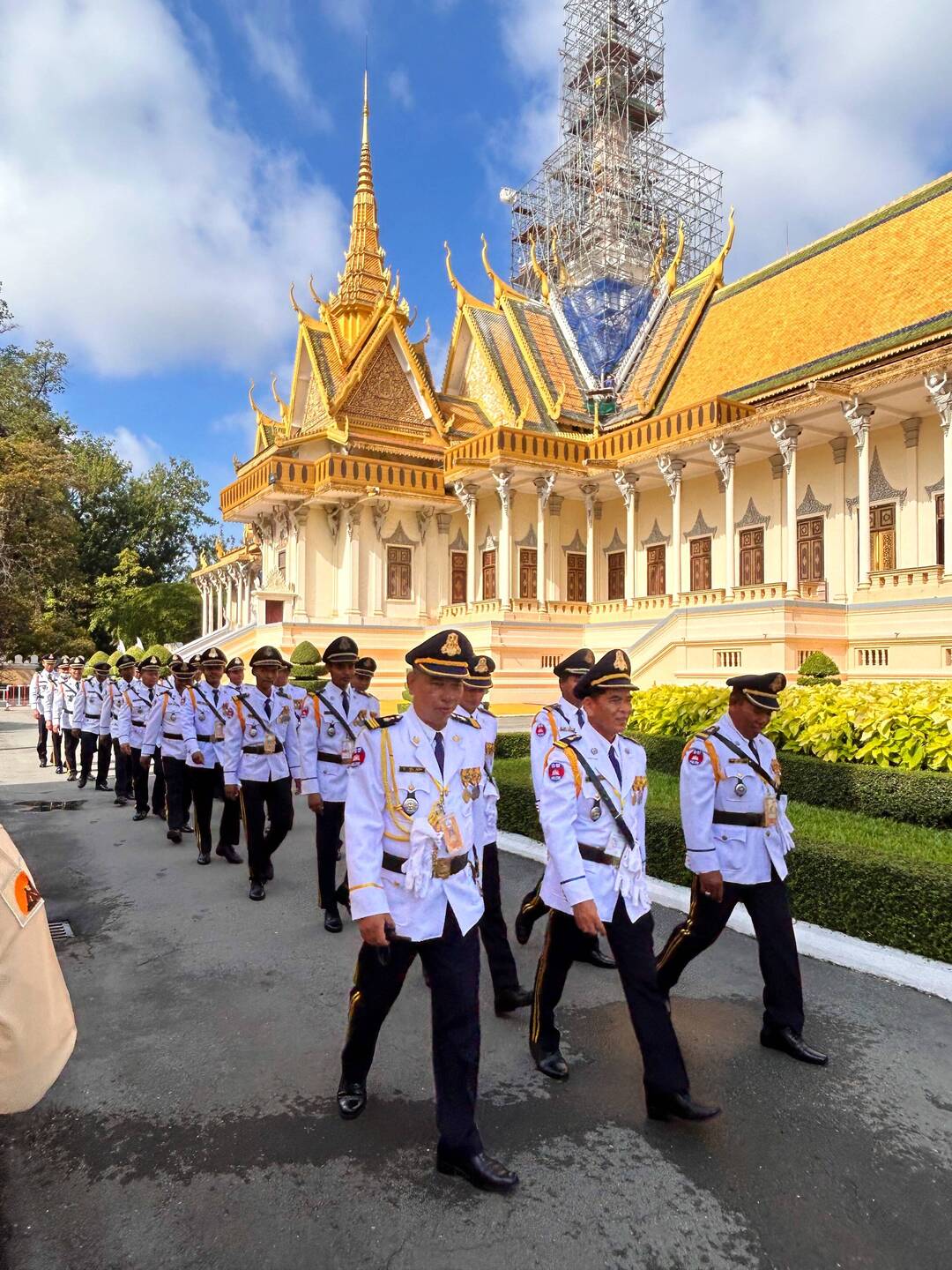 Musikkapelle des Königs zum Empfang eines Staatsgastes