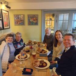 Traditional Sunday roast in a local pub.