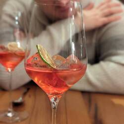 The full feeling. Headed into dessert courses.