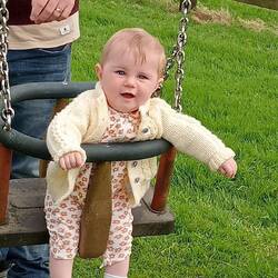 Swinging it in Ireland! our little Maori/Irish mokopuna,