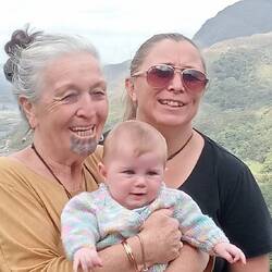 Me and daughter and granddaughter, big smiles all round!