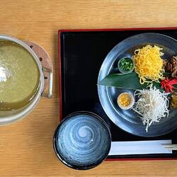 A typical local dish called “Keihan” on Amami-Oshima