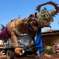 Ein Hinduistischer Umzugswagen