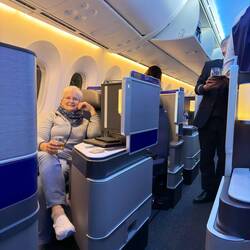 All settled jnto my seat 1L ... very private — Aboard UA 101 @ IAH ... Houston, TX.