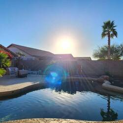 Perfectly relaxing morning coffee time by the pool ☕😎