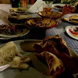 Only a small part of the food we had is pictured. So many leftovers for breakfast